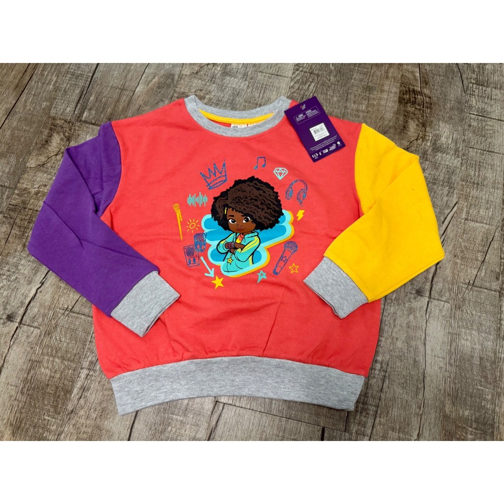 Karma's World Netflix Girls Colorblock Sweatshirt Size 6/6X NWT